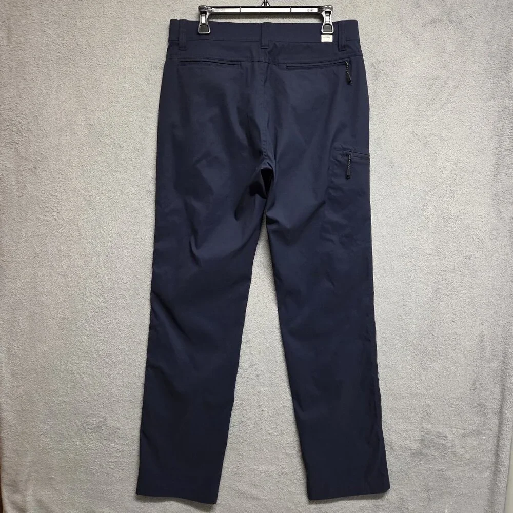 Orvis Tech Pants Men 32x34 Blue Straight Leg Water Repellent Performance Stretch